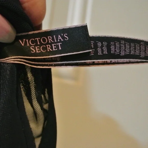 VICTORIAS SECRET NAVY BLUE 38DD T-STRAP VERY SEXY PUSH UP BRA - Picture 3 of 4